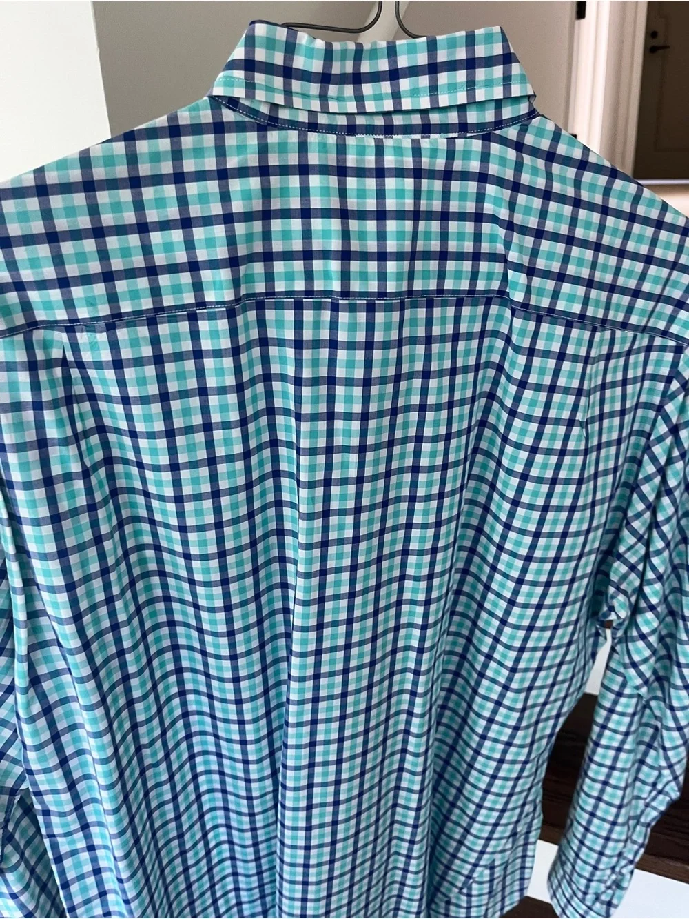 J. Crew Blue and Green Plaid Long-Sleeve Button-Down Dress Shirt